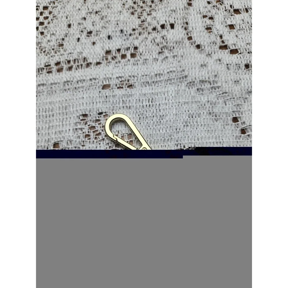 NEW Michael Kors LOGO Gold White Canvas Handbag Shoulder Webbing Strap Chambray